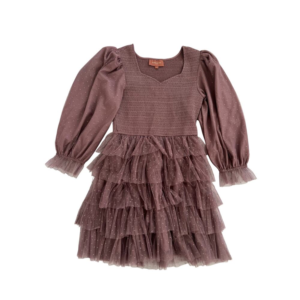JesssaKae Maisy Elderberry Purple Ruffled Mini Dress Womens Size XL Cottagecore